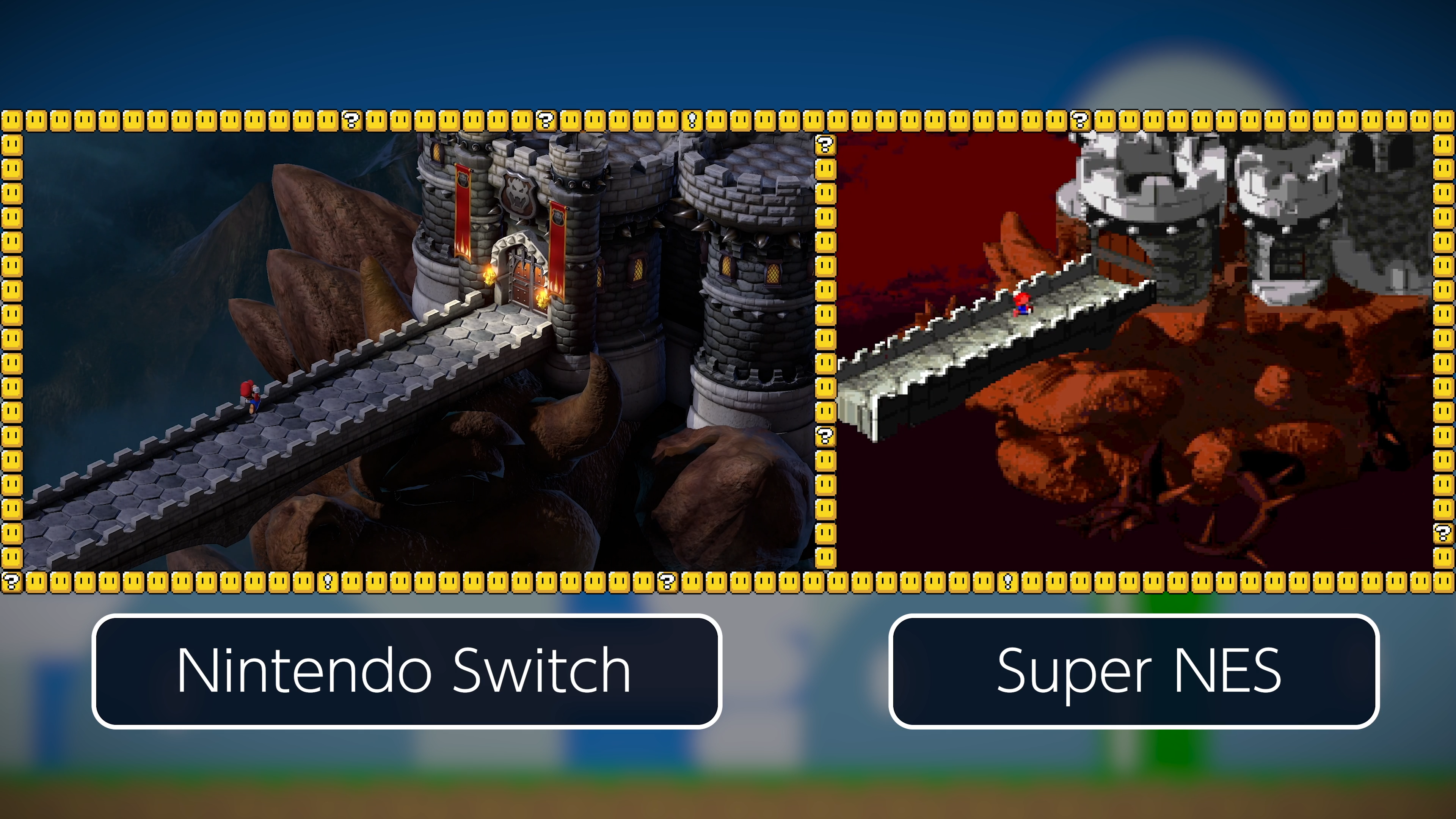 Super Mario RPG on Nintendo Switch compared to the Super NES original.