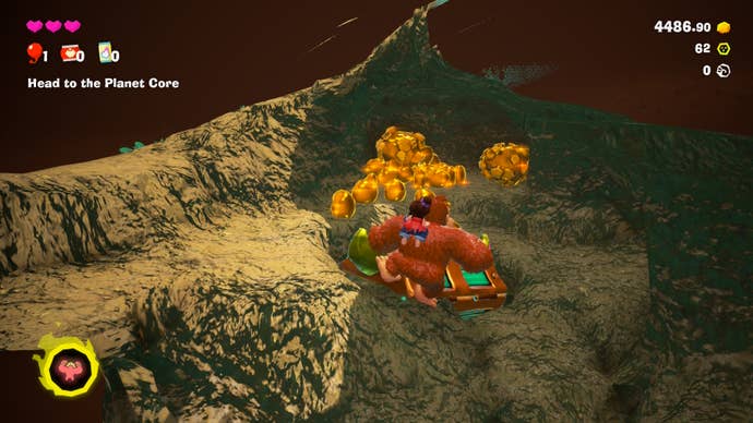 DK digs through the earth in Donkey Kong Bananza.