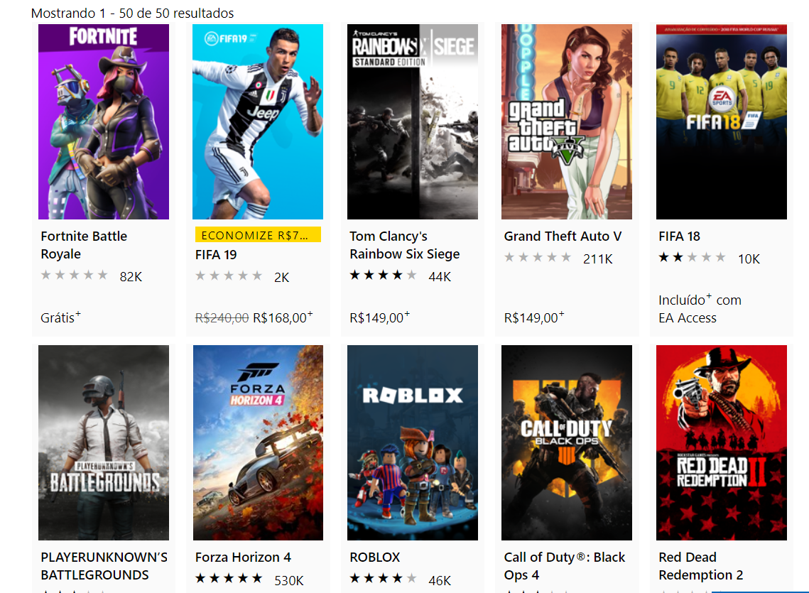 Red Dead Redemption 2 atrás de FIFA 19 e Forza Horizon 4 na Xbox Store ...