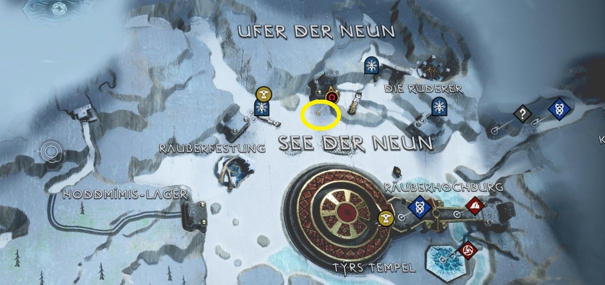 God of War Ragnarök See der Neun Alle Sammelobjekte (Legendäre Truhe, Wissen, Artefakte