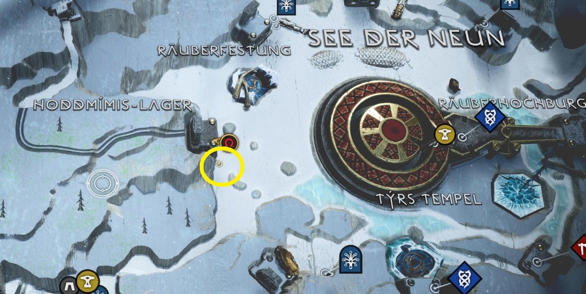 God of War Ragnarök See der Neun Alle Sammelobjekte (Legendäre Truhe, Wissen, Artefakte