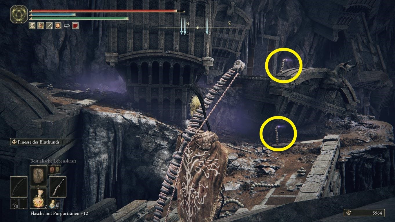 Elden Ring: Shadow of the Erdtree - Riss im Steinsarg öffnen, gelbe ...