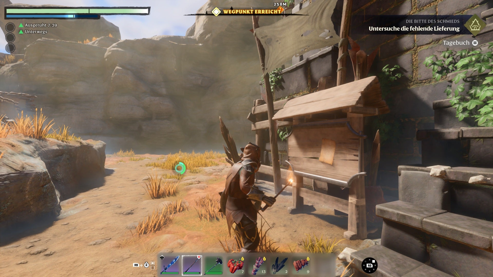 Enshrouded Schmiedewerkzeuge finden (Die Bitte des Schmieds) Brief, Handelsposten, Jasper