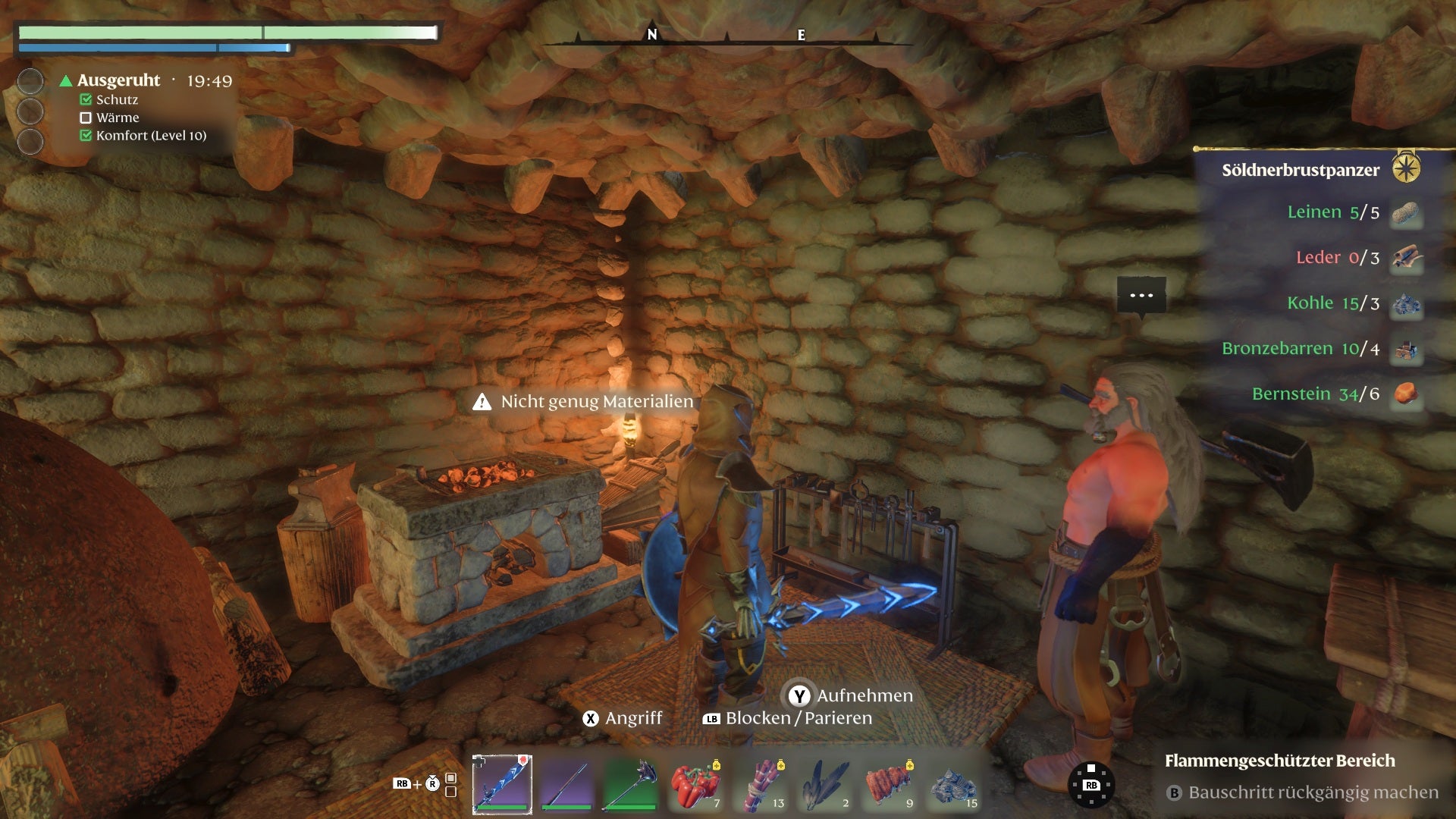 Enshrouded Schmiedewerkzeuge finden (Die Bitte des Schmieds) Brief, Handelsposten, Jasper