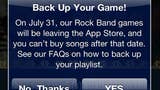 Rock Band lascia l'App Store settimana prossima