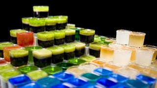 Minecraft-themed alcohol shots created by Cornwall bar