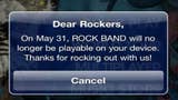 Rock Band iOS "no longer playable" after 31st May