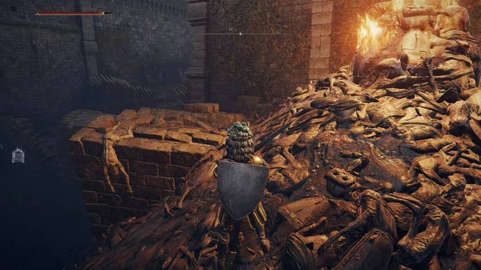 A pile of corpses inside Castle Morne in Elden Ring.