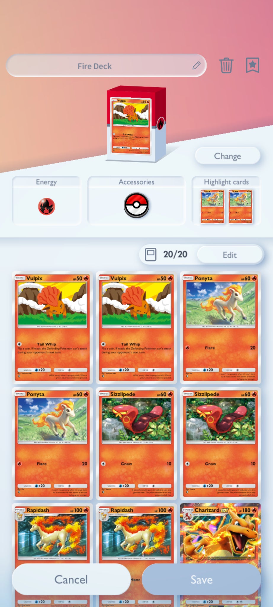A Vulpix-themed deck in Pokemon Trading Card Game Pocket. - 4