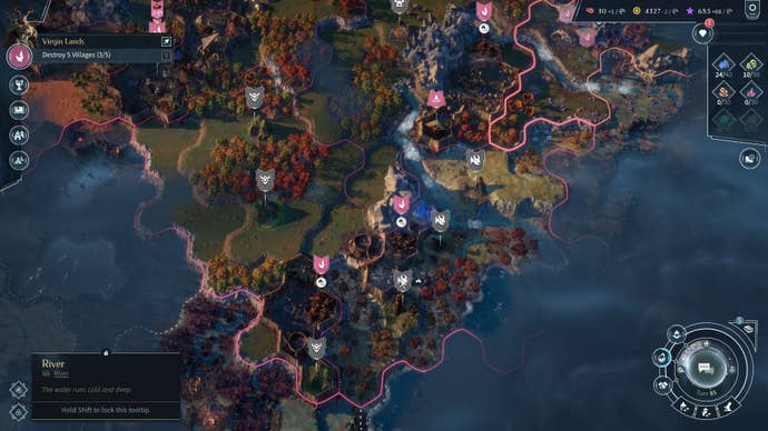 The extremity of a continent successful Endless Legend 2, with undiscovered lands disposable beneath the waves of the water beyond.