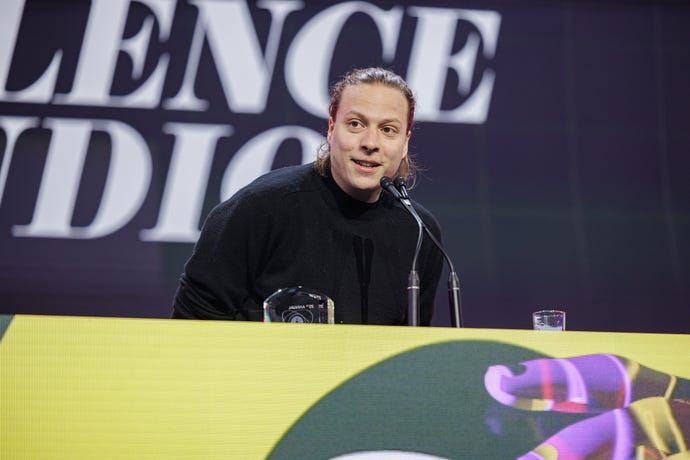 Mads Vadsholt, director of The Forest Quartet, receives his IGF Award 2023