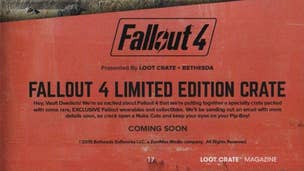 Loot Crate's Limited Edition Fallout 4 crate goes on sale later today. Here's what's inside