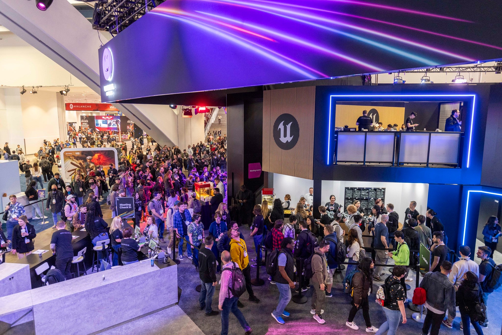 The Epic Games Unreal booth at GDC 2024, with people queuing outside - 6