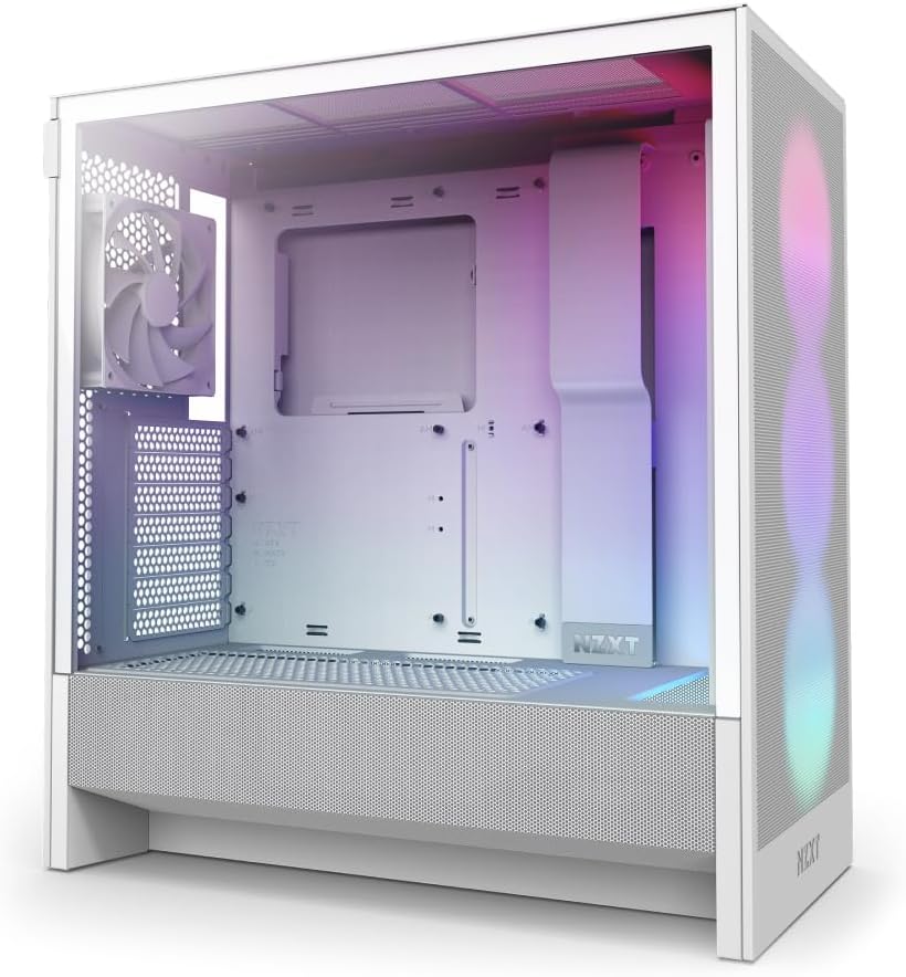 ★NZXT H5 Flow RGB v2 White 360mm RGB H5 Flow RGB | High Airflow RGB PC Gaming Case | NZXT