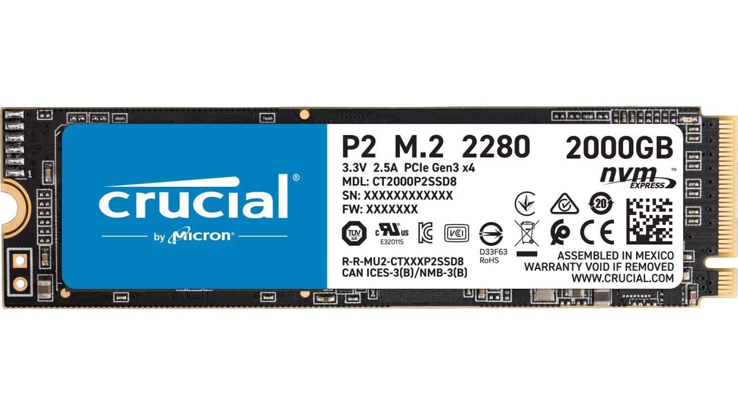 A Crucial P2 NVMe SSD