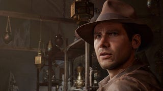 Indiana Jones looks on, wearing his trademark hat, in this screenshot from the upcoming game.
