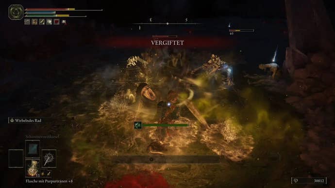 A warrior fights a Revenant in Elden Ring.