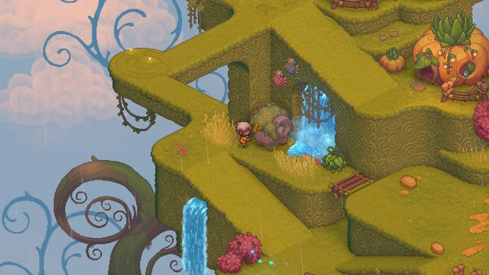 A Yordle climbs a hill in Bandle Tale: A League Of Legends Story