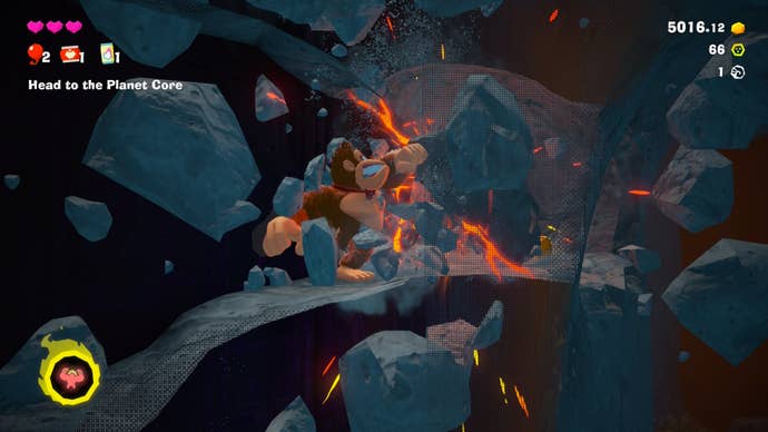DK digs through the earth in Donkey Kong Bananza.