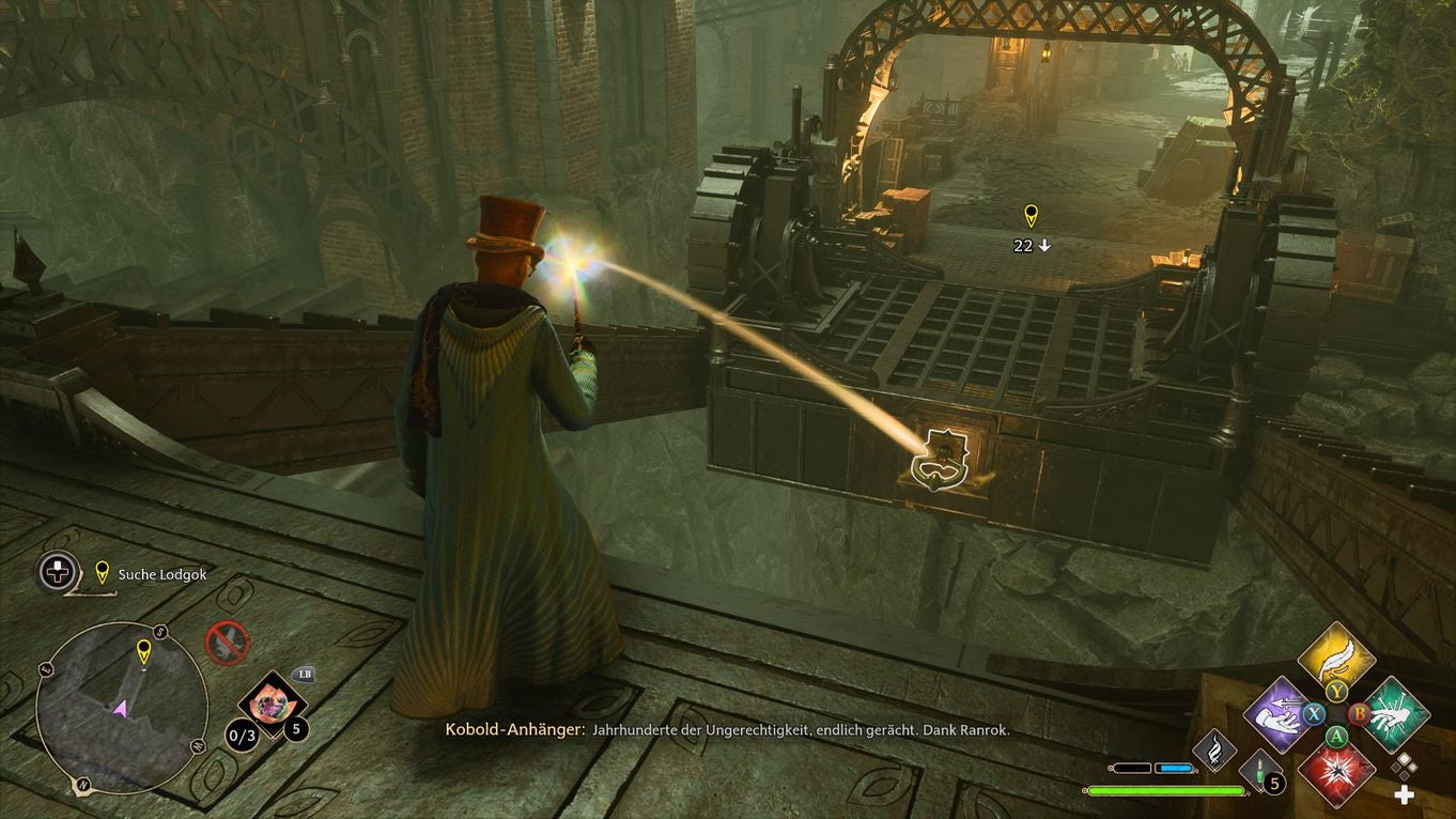 Hogwarts Legacy Lodgoks Loyalität Küstenmine, Lodgok suchen, Säulen und Bohrer