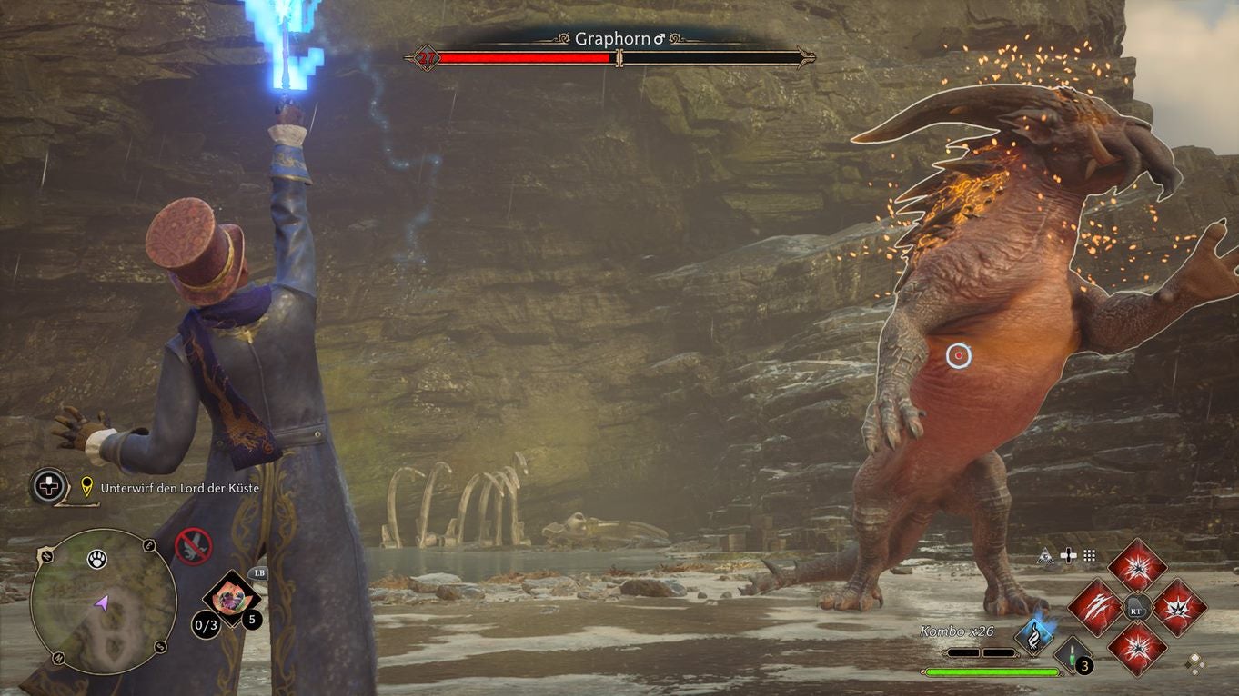 Hogwarts Legacy San Bakars Prüfung Lord der Küste, Graphorn besiegen, DenkariumKammer öffnen