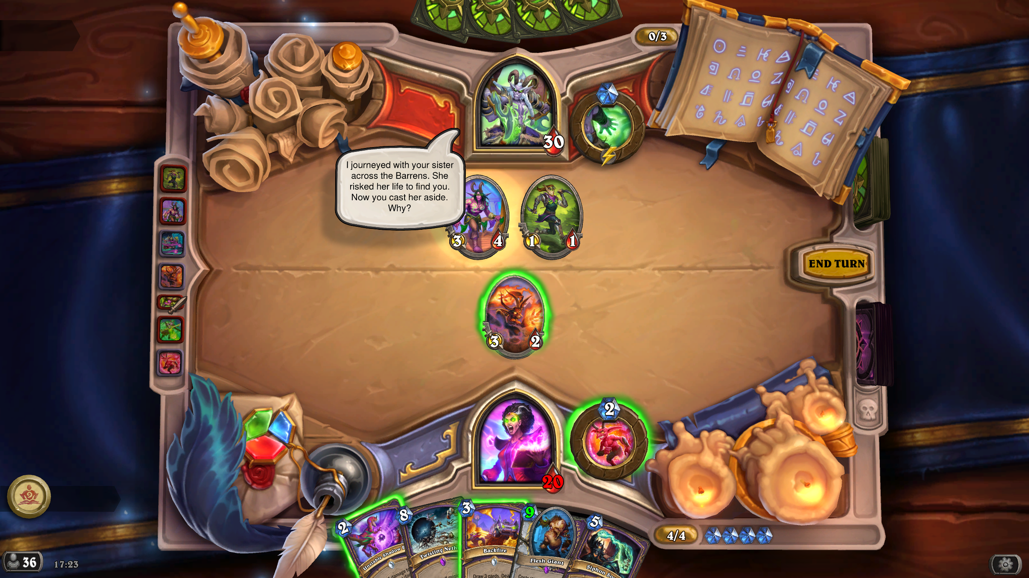 State of the Game Hearthstone - one of the single player modes in action