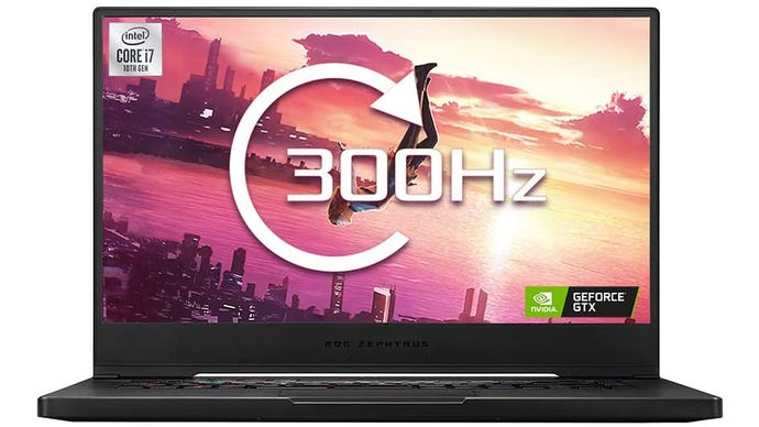 a photo of a gaming laptop, specifically the asus rog zephyrus s15