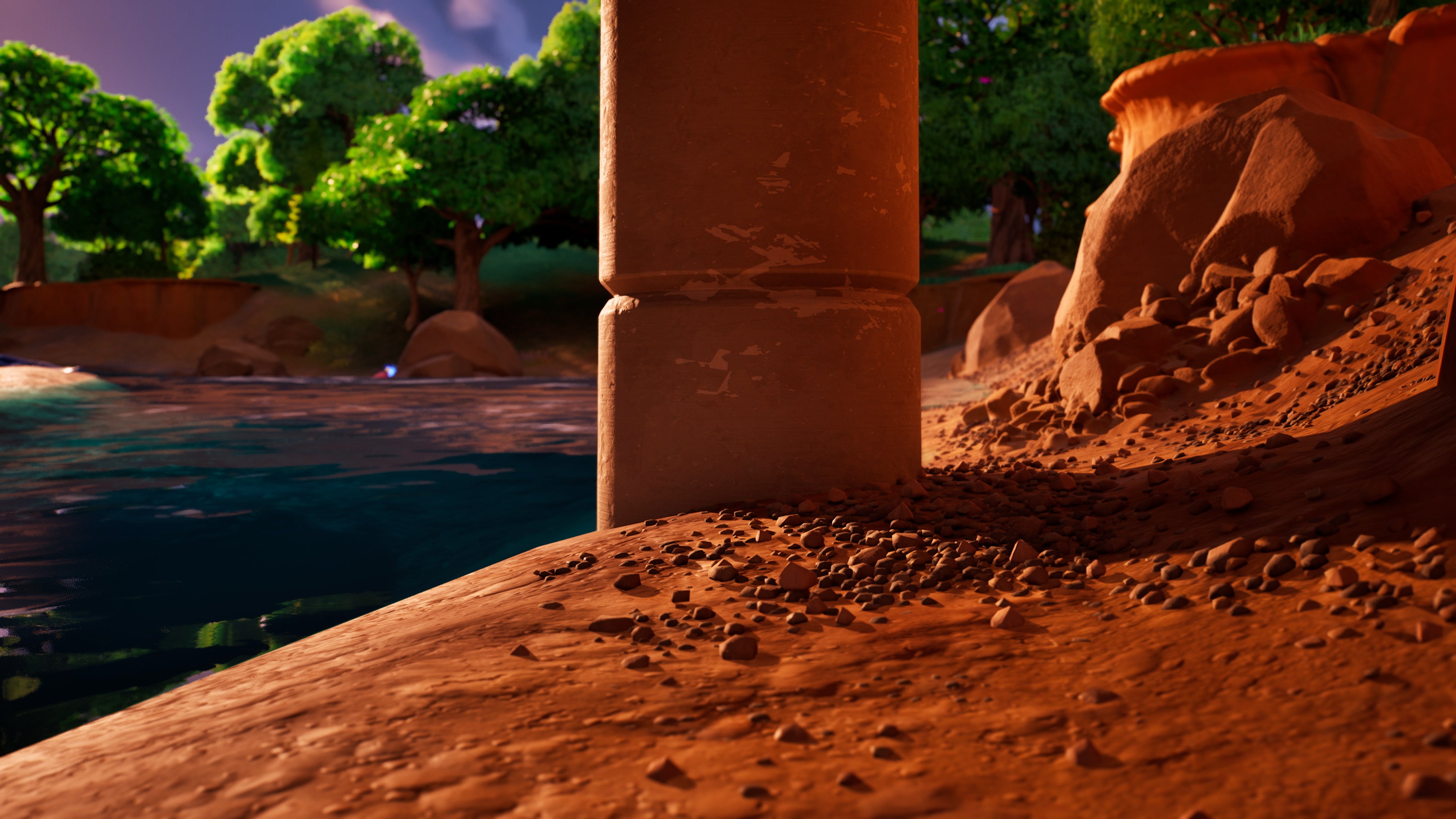 beauty shots from Fortnite Chapter 4, showcasing the new UE5 graphical features.