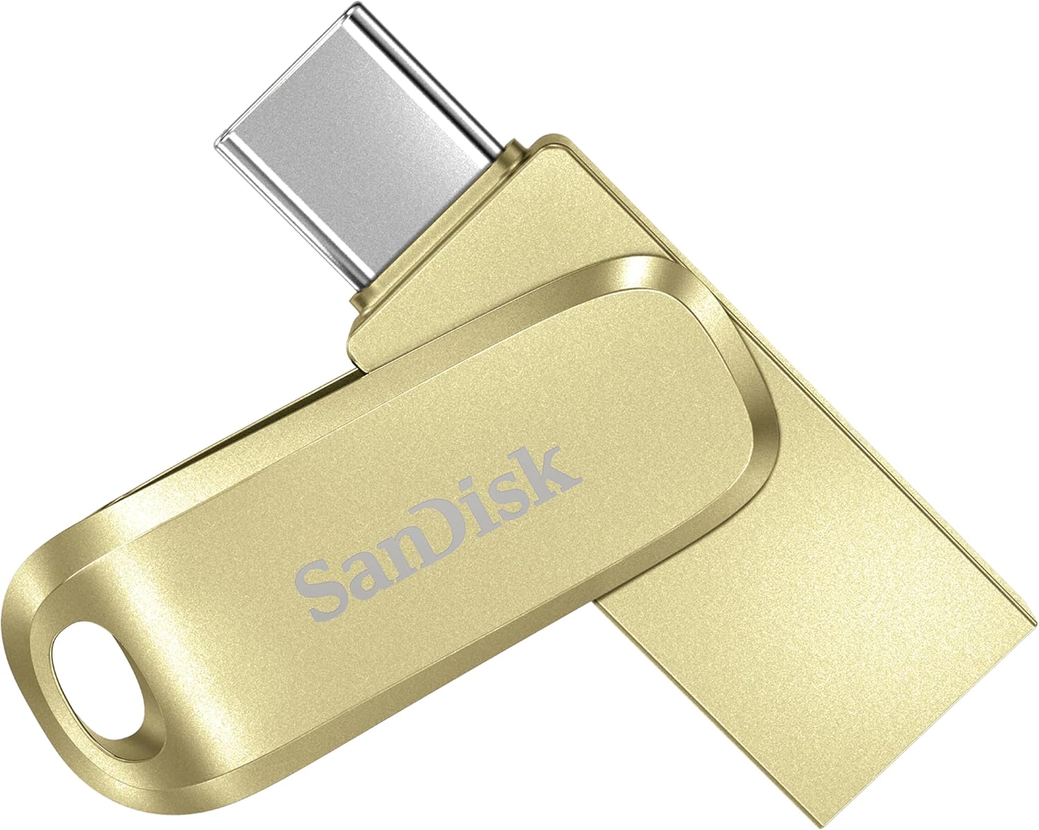 SanDisk Dual Drive Go USB flash drive in gold