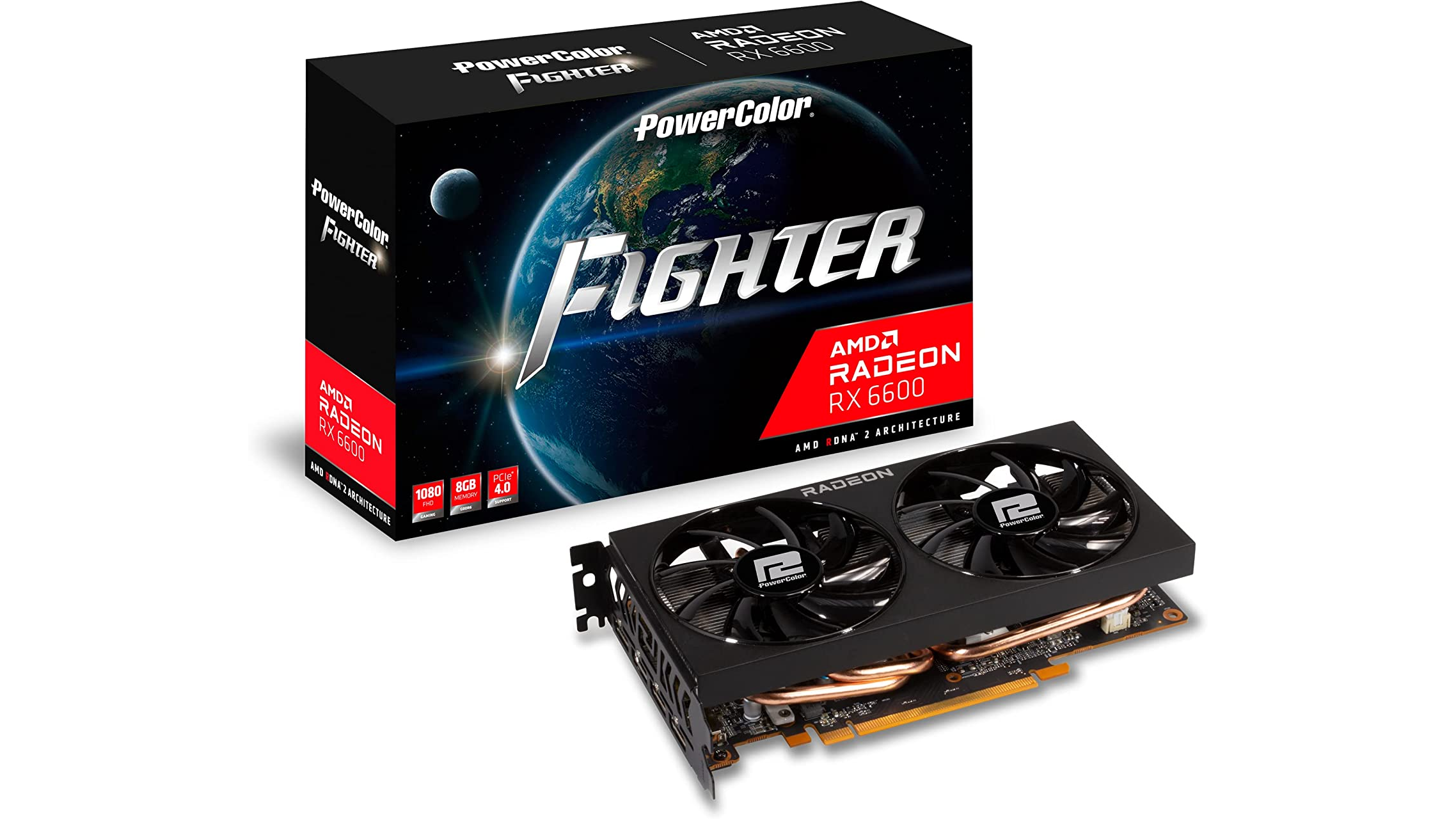 rx 6600 graphics card made by powercolor, named the &lsquo;fighter&rsquo;