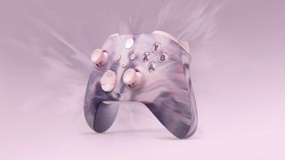 Xbox Dream Vapor controller in pink and purple