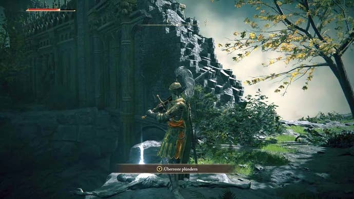 A knight finds a corpse with some Bolts on it in Stormveil Castle in Elden Ring