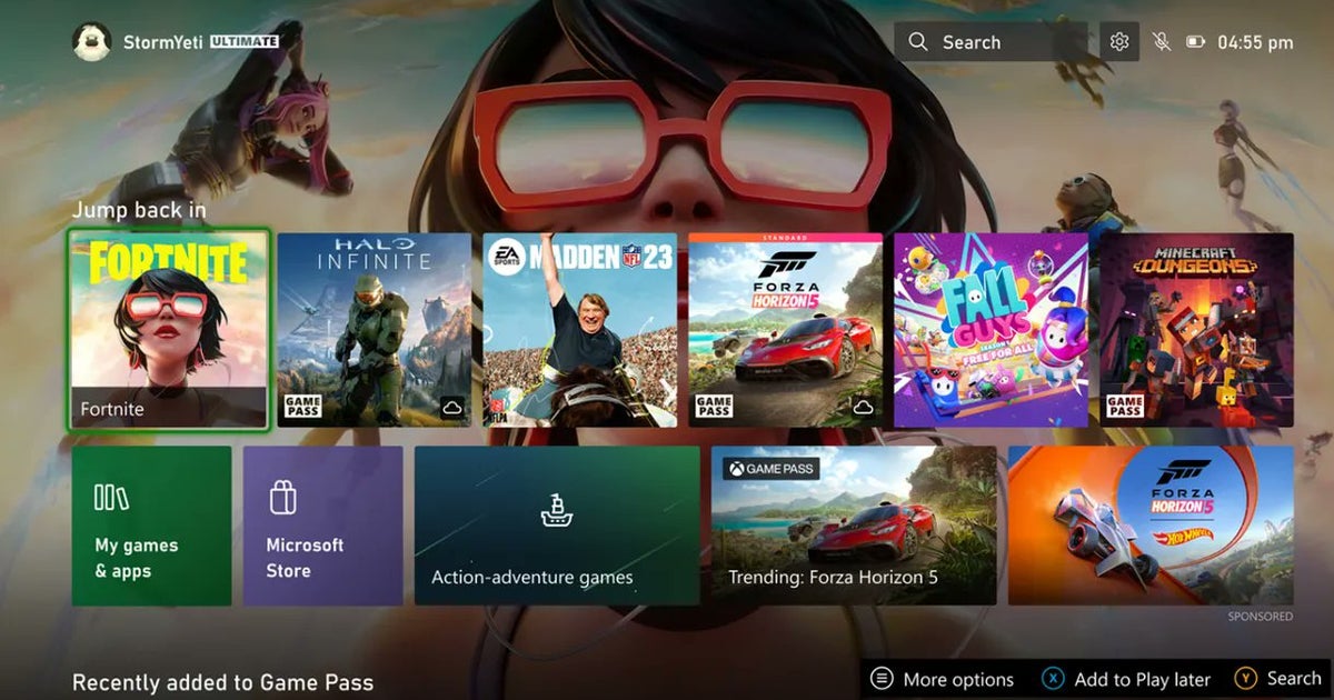 Xbox Shell Menu Consolas Xbox terão novo menu principal em 2023 | Eurogamer.pt