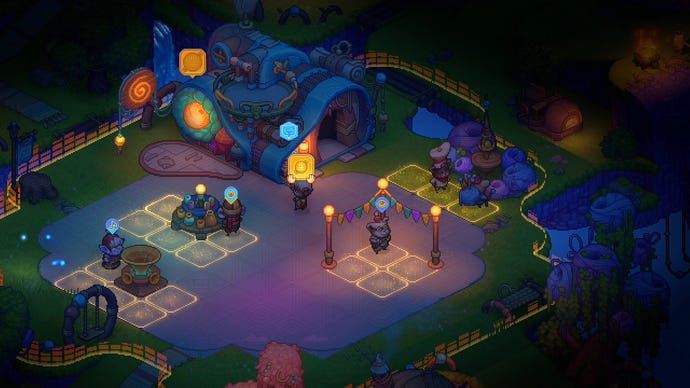 A night time party scene in Bandle Tale: A League Of Legends Story