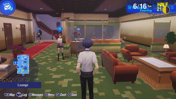 Persona 3 Reload image showing the bottom floor for the dormitory.