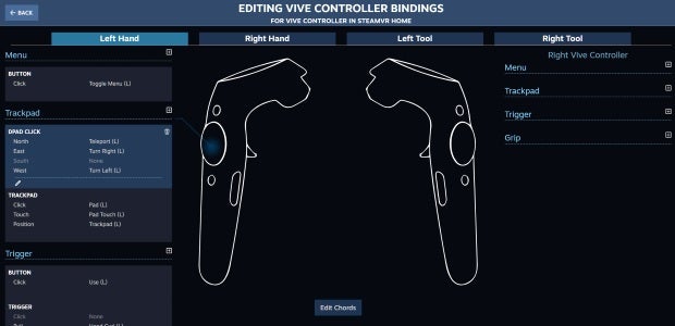 SteamVR Input Control Binding Valve | Rock Paper Shotgun