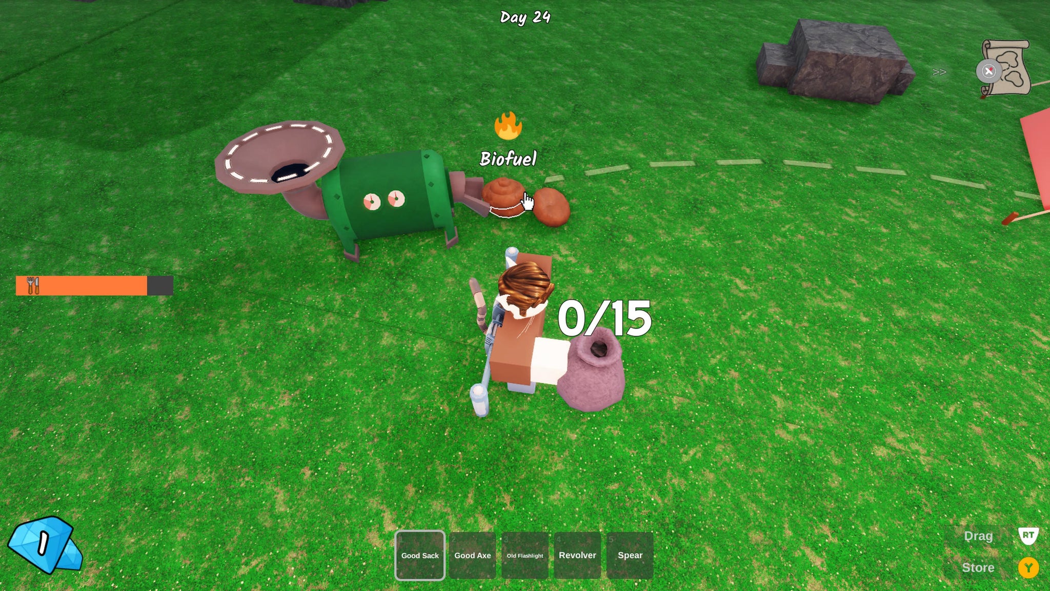 A ranger making biofuel in 99 Nights in the Forest. - 3