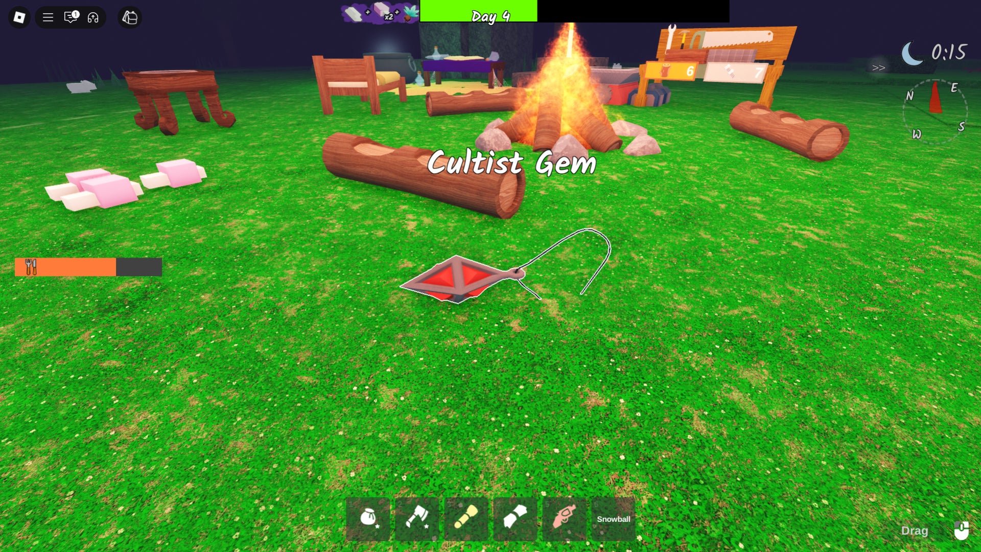 An in-game screenshot of the Cultist Gem item in the Roblox game, 99 Nights In The Forest. - 7