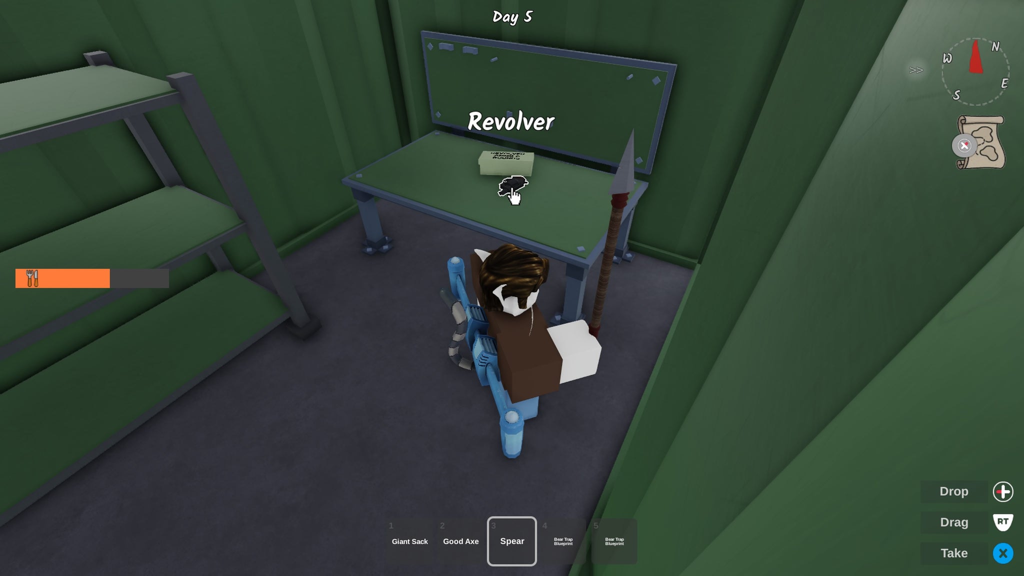 A ranger finding a Revolver in 99 Nights in the Forest. - 3