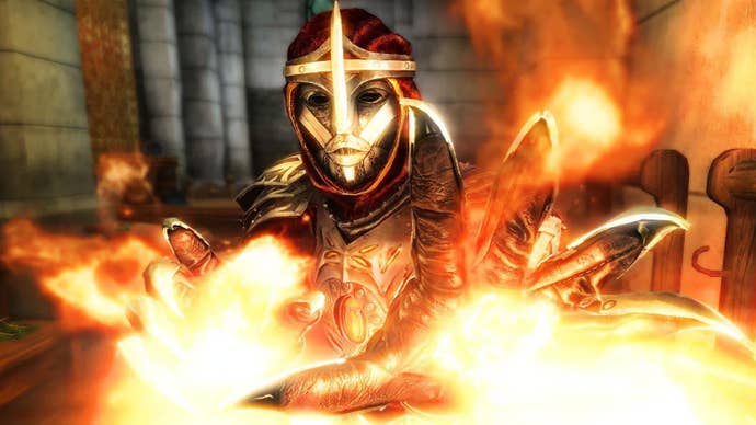 A Mythic Dawn Cultist in Skyblivion mod project