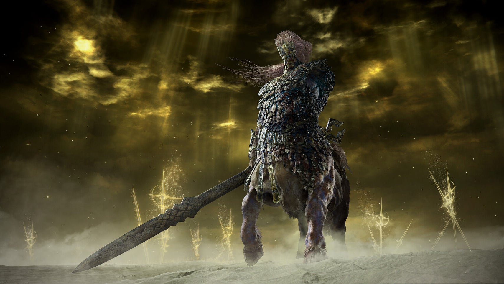 The Darkdrift Knight of Elden Ring Nightreign is shown in key artwork for the game - 1