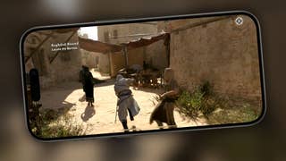 ac mirage shown on an iphone 15 pro