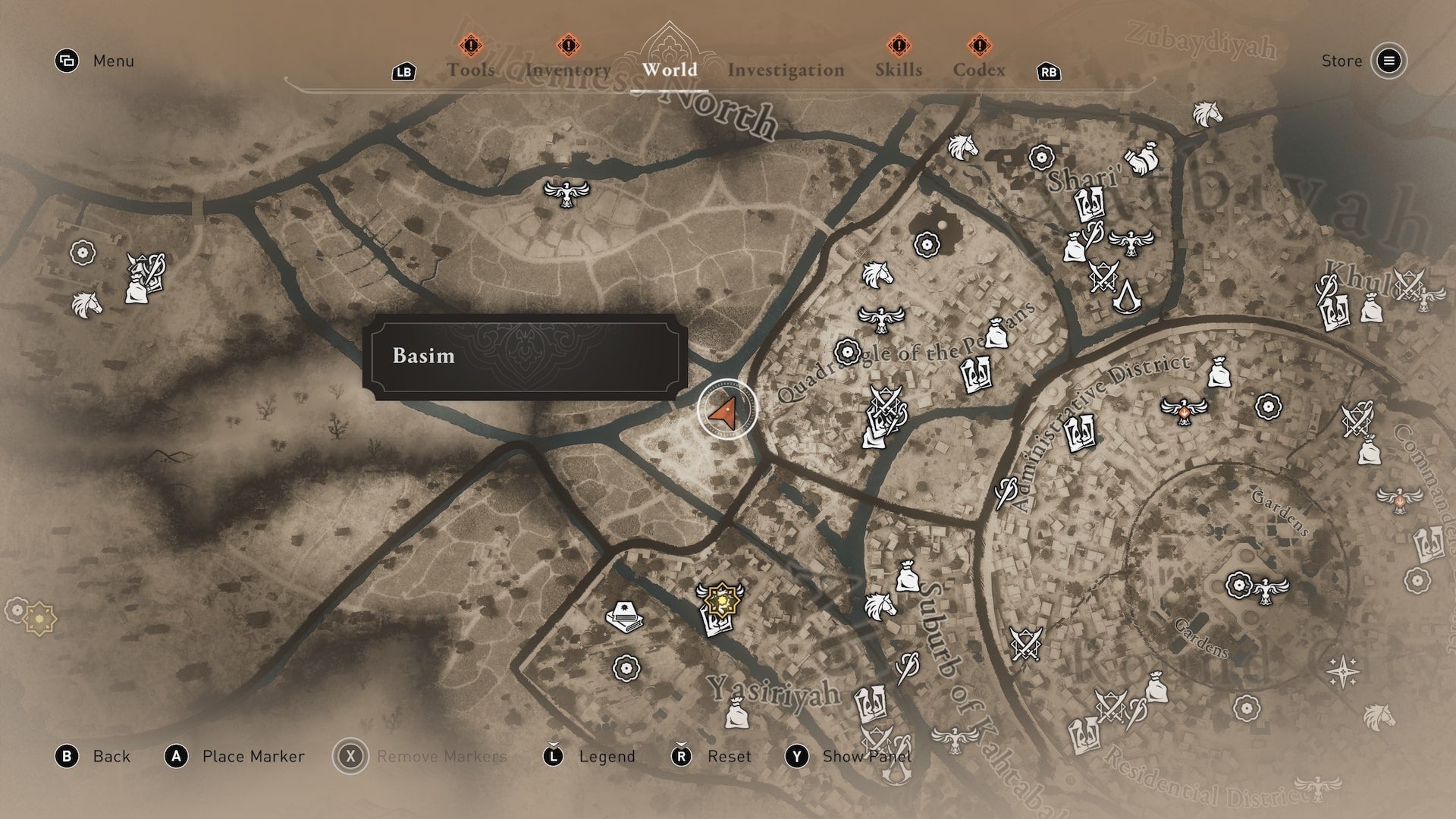 A map showing the location of the Surrender enigma in Assassin&rsquo;s Creed Mirage