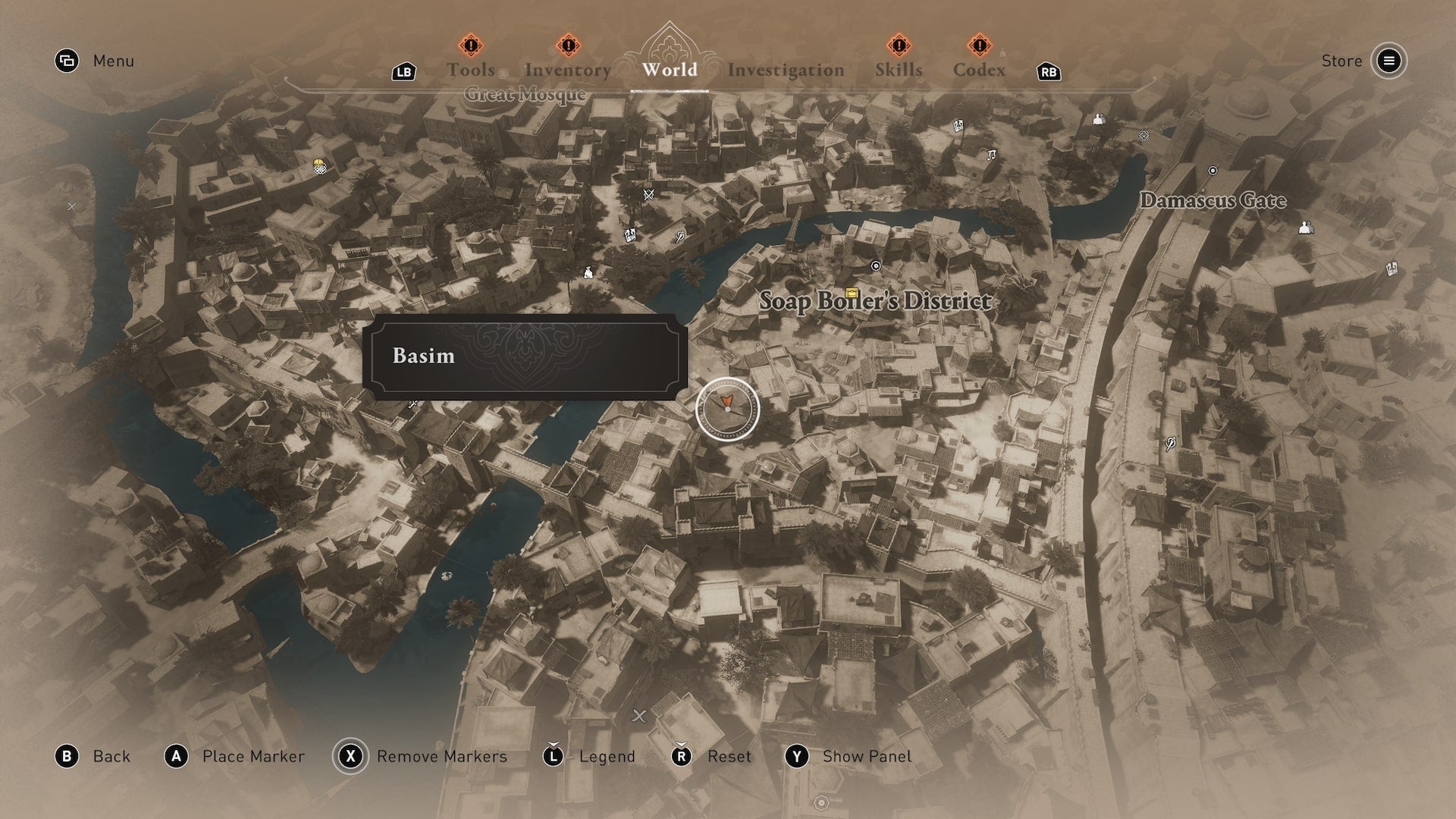 A map showing where to find an enigma treasure in Assassin's Creed Mirage - 5