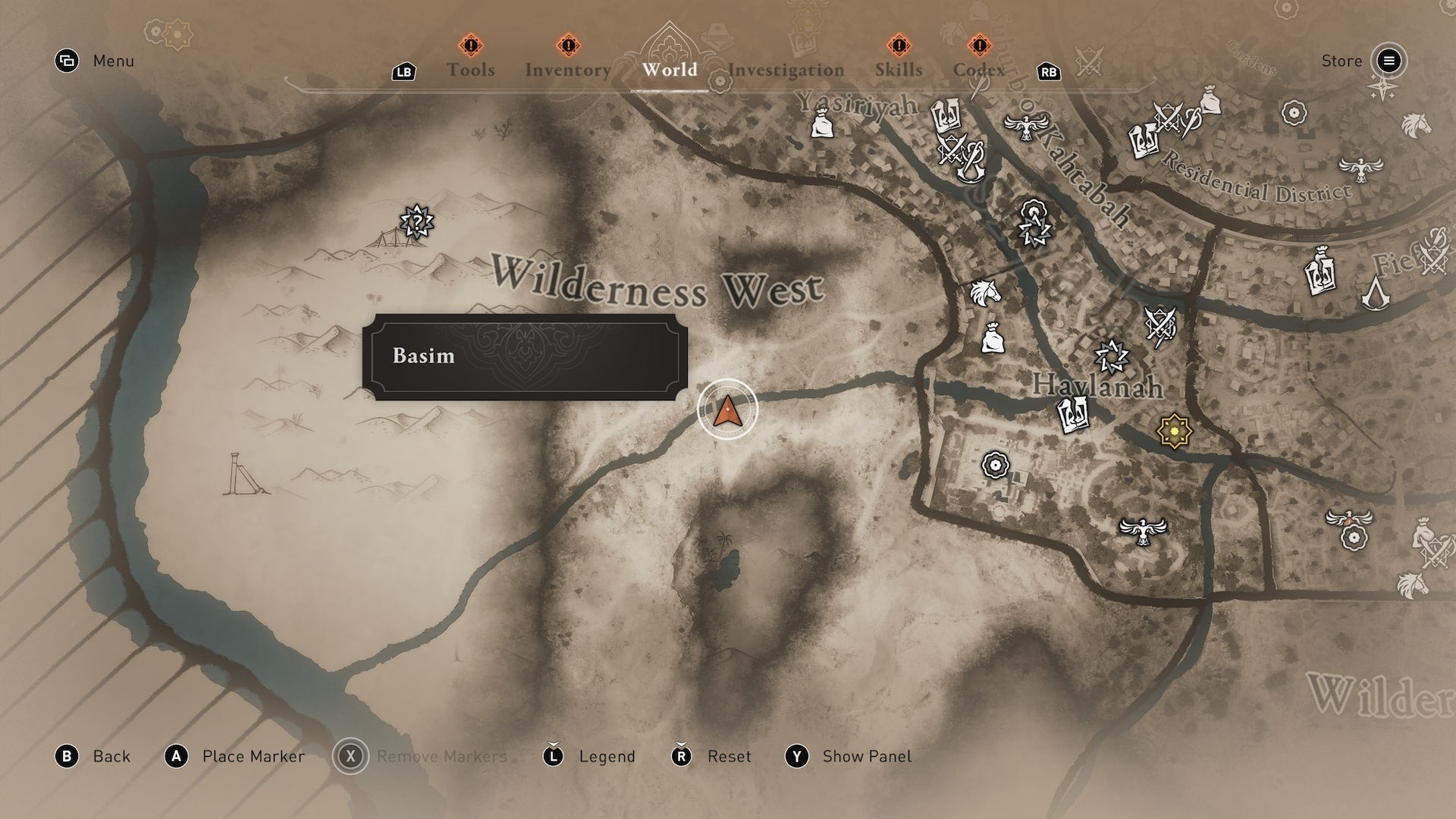 A map showing where to find the A Gift enigma treasure in Assassin&rsquo;s Creed Mirage