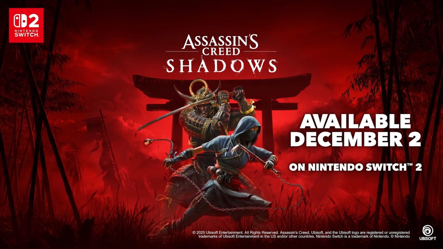 Assassin’s Creed Shadows llegará a Nintendo Switch 2 el 2 de diciembre