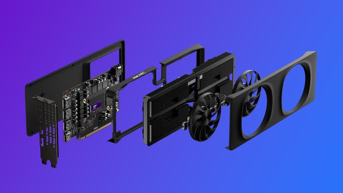 Intel Arc B580 exploded view