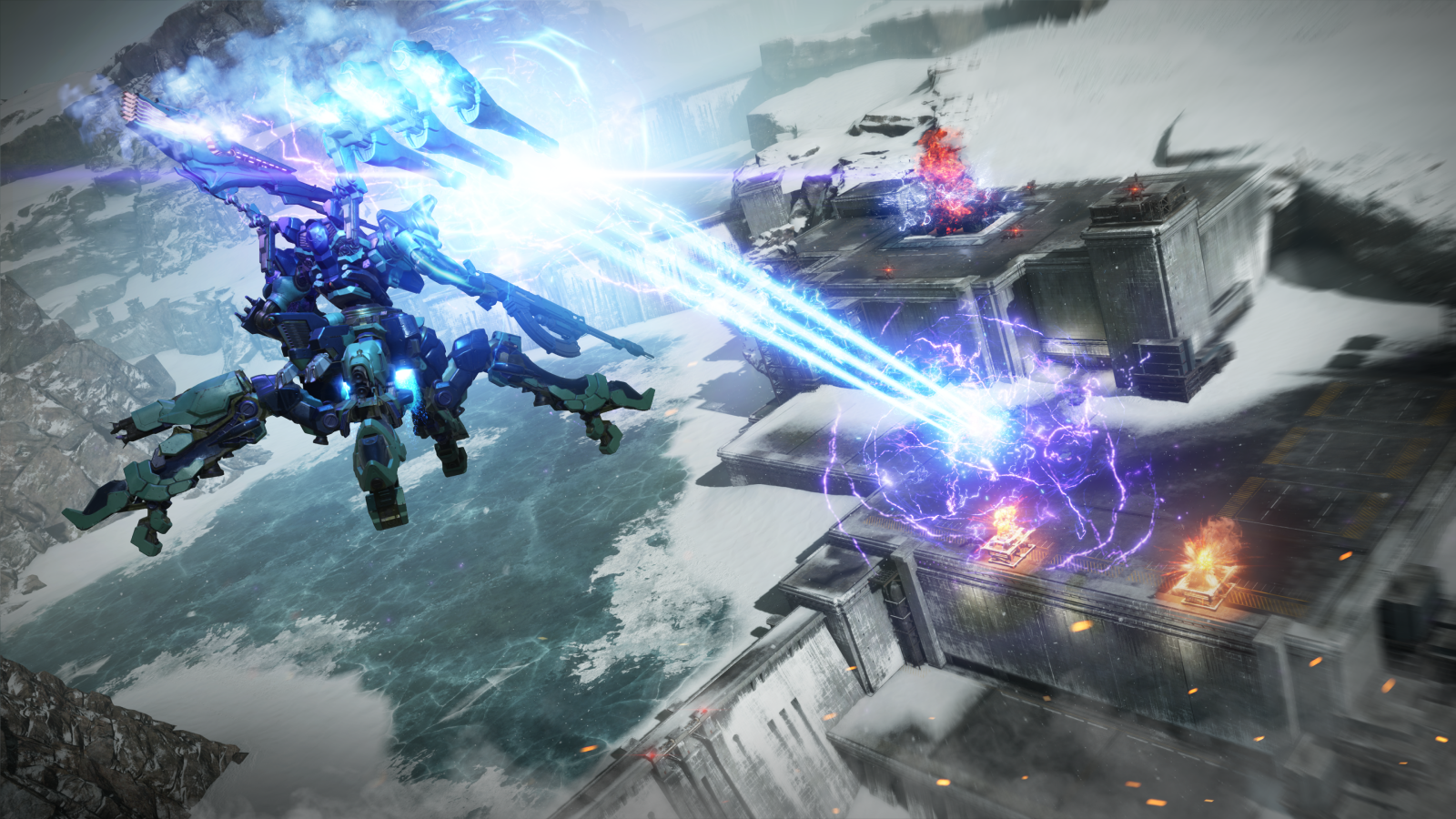 Armored Core 6 mech lasers