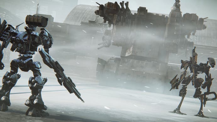 Armored Core 6 mechs in snow