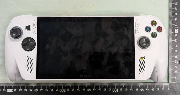 A representation of a achromatic gaming handheld